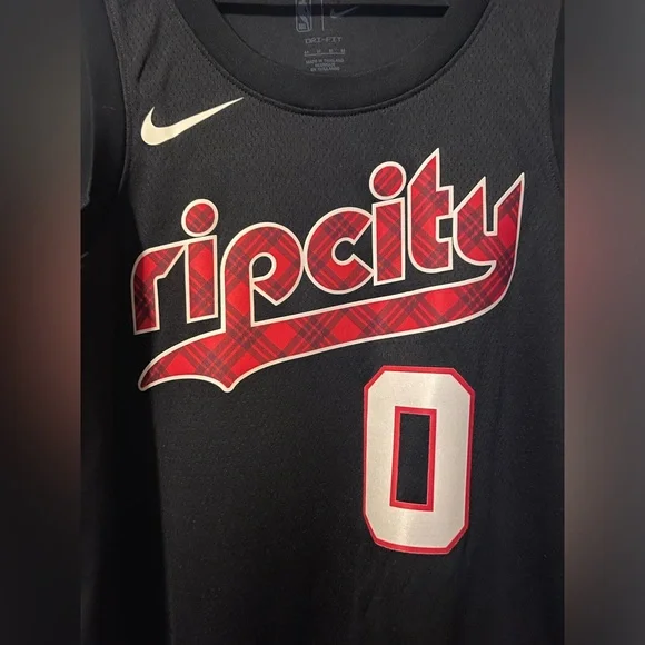 Nike Vaporknit Portland Trail Blazers Rip City Damian Lillard Jersey M, 3XL NEW